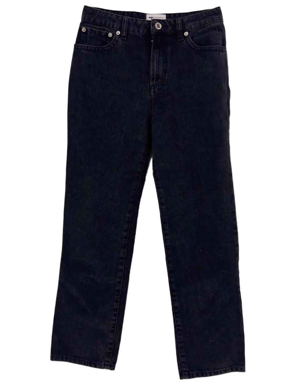 Rouje Paris Black Straight Leg Jeans US 4 EU 36 High Rise Dark Wash